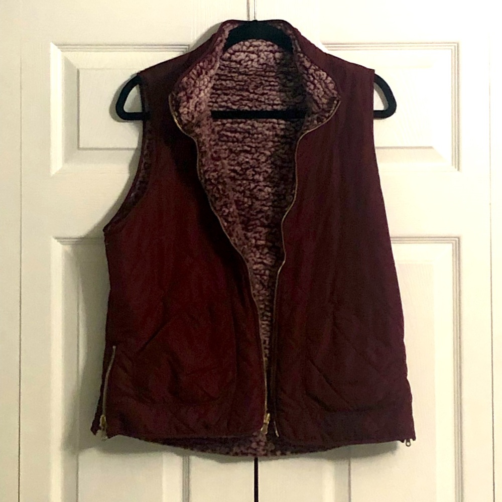 Altar’d State Reversible Faux Fur / Quilted Vest